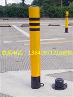 005马路上用的黑黄防撞柱是什么规格的路桩尺寸2寸2.5寸3寸