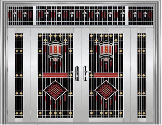 不锈钢四开门四开不锈钢门图片
